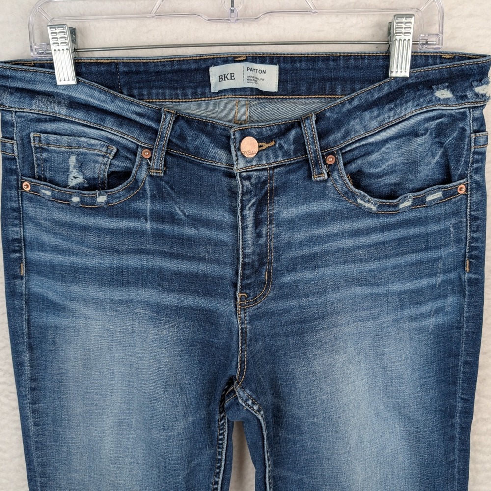 BKE Payton Jeans Womens 30x31.5 Mid Rise Bootcut Denim Medium Wash - Picture 3 of 8